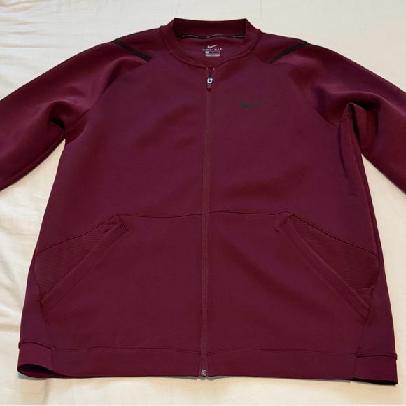 Nike Other - Nike Pro Dri-Fit Mens Large Training Jacket Maroon Activewear Sweat-Wicking